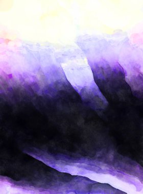 Soyut suluboya sanat eserleri. Fırça boyalı dijital resim. Renkli yaratıcı suluboya çizimi.