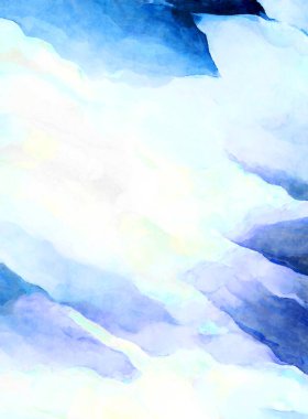 Soyut suluboya sanat eserleri. Fırça boyalı dijital resim. Renkli yaratıcı suluboya çizimi.