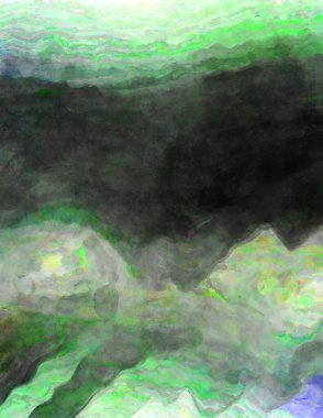 Soyut suluboya sanat eserleri. Fırça boyalı dijital resim. Renkli yaratıcı suluboya çizimi.