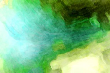 Soyut suluboya sanat eserleri. Fırça boyalı dijital resim. Renkli yaratıcı suluboya çizimi.