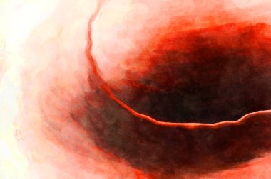 Soyut suluboya sanat eserleri. Fırça boyalı dijital resim. Renkli yaratıcı suluboya çizimi.