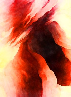 Soyut suluboya sanat eserleri. Fırça boyalı dijital resim. Renkli yaratıcı suluboya çizimi.