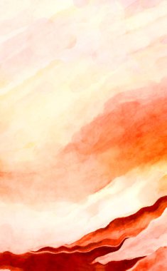 Soyut suluboya sanat eserleri. Fırça boyalı dijital resim. Renkli yaratıcı suluboya çizimi.