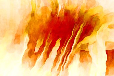 Soyut suluboya sanat eserleri. Fırça boyalı dijital resim. Renkli yaratıcı suluboya çizimi.