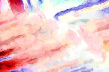 Soyut suluboya sanat eserleri. Fırça boyalı dijital resim. Renkli yaratıcı suluboya çizimi.