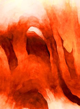 Soyut suluboya sanat eserleri. Fırça boyalı dijital resim. Renkli yaratıcı suluboya çizimi.