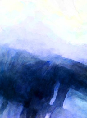 Soyut suluboya sanat eserleri. Fırça boyalı dijital resim. Renkli yaratıcı suluboya çizimi.