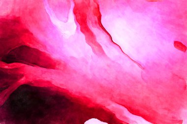 Soyut suluboya sanat eserleri. Fırça boyalı dijital resim. Renkli yaratıcı suluboya çizimi.