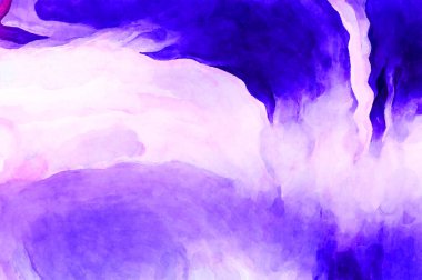 Soyut suluboya sanat eserleri. Fırça boyalı dijital resim. Renkli yaratıcı suluboya çizimi.