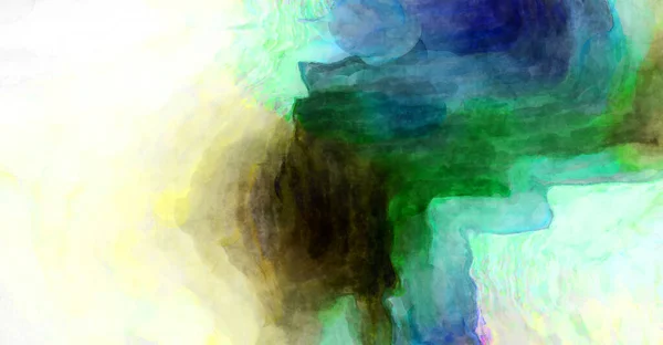 Expressive Abstract Watercolor Artwork Brush Painted Digital Art Painting Colorful — Stock Photo, Image