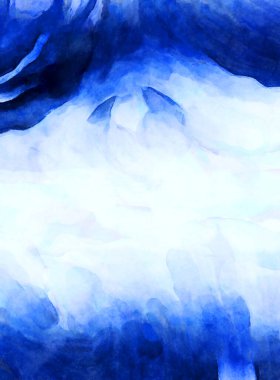 Soyut suluboya sanat eserleri. Fırça boyalı dijital resim. Renkli yaratıcı suluboya çizimi.