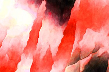 Soyut suluboya sanat eserleri. Fırça boyalı dijital resim. Renkli yaratıcı suluboya çizimi.