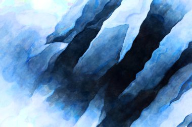 Soyut suluboya sanat eserleri. Fırça boyalı dijital resim. Renkli yaratıcı suluboya çizimi.