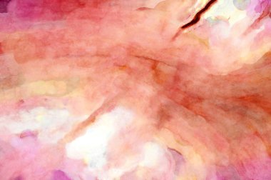 Soyut suluboya sanat eserleri. Fırça boyalı dijital resim. Renkli yaratıcı suluboya çizimi.