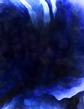 Soyut suluboya sanat eserleri. Fırça boyalı dijital resim. Renkli yaratıcı suluboya çizimi.