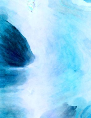 Soyut suluboya sanat eserleri. Fırça boyalı dijital resim. Renkli yaratıcı suluboya çizimi.