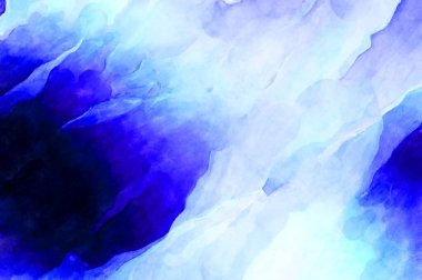 Soyut suluboya sanat eserleri. Fırça boyalı dijital resim. Renkli yaratıcı suluboya çizimi.