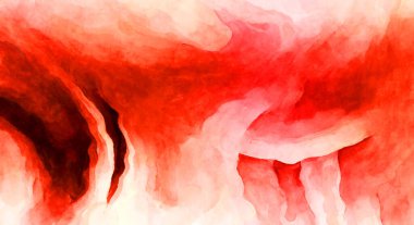 Soyut suluboya sanat eserleri. Fırça boyalı dijital resim. Renkli yaratıcı suluboya çizimi.