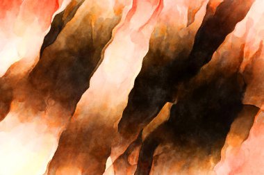 Soyut suluboya sanat eserleri. Fırça boyalı dijital resim. Renkli yaratıcı suluboya çizimi.