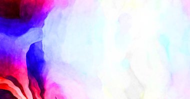 Soyut suluboya sanat eserleri. Fırça boyalı dijital resim. Renkli yaratıcı suluboya çizimi.