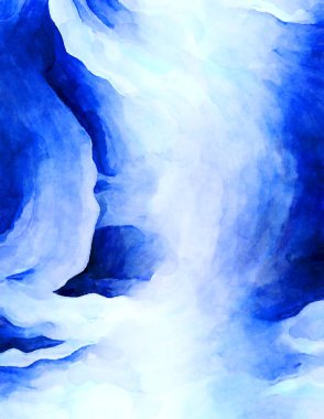 Soyut suluboya sanat eserleri. Fırça boyalı dijital resim. Renkli yaratıcı suluboya çizimi.