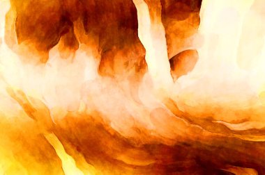 Soyut suluboya sanat eserleri. Fırça boyalı dijital resim. Renkli yaratıcı suluboya çizimi.