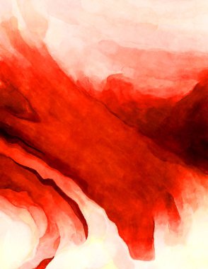 Soyut suluboya sanat eserleri. Fırça boyalı dijital resim. Renkli yaratıcı suluboya çizimi.