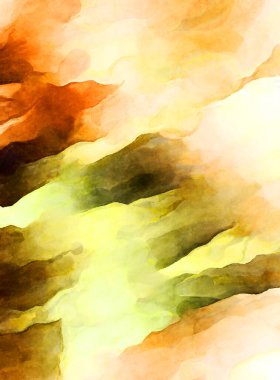 Soyut suluboya sanat eserleri. Fırça boyalı dijital resim. Renkli yaratıcı suluboya çizimi.