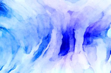 Soyut suluboya sanat eserleri. Fırça boyalı dijital resim. Renkli yaratıcı suluboya çizimi.