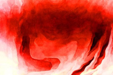 Soyut suluboya sanat eserleri. Fırça boyalı dijital resim. Renkli yaratıcı suluboya çizimi.