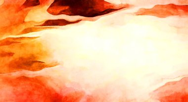 Soyut suluboya sanat eserleri. Fırça boyalı dijital resim. Renkli yaratıcı suluboya çizimi.