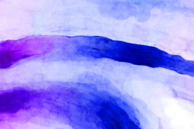 Soyut suluboya sanat eserleri. Fırça boyalı dijital resim. Renkli yaratıcı suluboya çizimi.