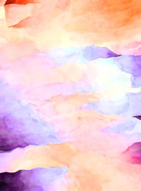 Soyut suluboya sanat eserleri. Fırça boyalı dijital resim. Renkli yaratıcı suluboya çizimi.