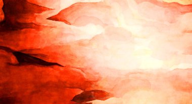 Soyut suluboya sanat eserleri. Fırça boyalı dijital resim. Renkli yaratıcı suluboya çizimi.