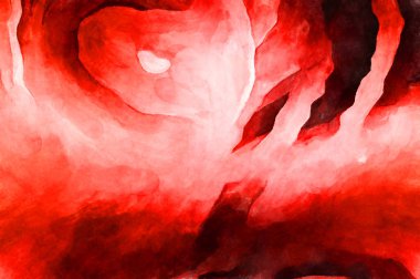 Soyut suluboya sanat eserleri. Fırça boyalı dijital resim. Renkli yaratıcı suluboya çizimi.