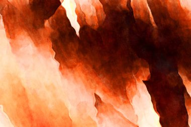 Soyut suluboya sanat eserleri. Fırça boyalı dijital resim. Renkli yaratıcı suluboya çizimi.