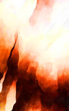 Soyut suluboya sanat eserleri. Fırça boyalı dijital resim. Renkli yaratıcı suluboya çizimi.