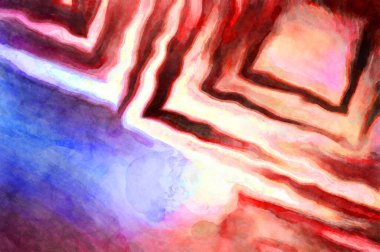 Soyut suluboya sanat eserleri. Fırça boyalı dijital resim. Renkli yaratıcı suluboya çizimi.