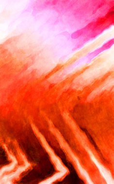 Soyut suluboya sanat eserleri. Fırça boyalı dijital resim. Renkli yaratıcı suluboya çizimi.