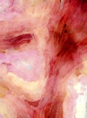 Soyut suluboya sanat eserleri. Fırça boyalı dijital resim. Renkli yaratıcı suluboya çizimi.