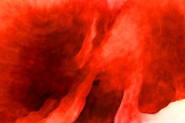 Soyut suluboya sanat eserleri. Fırça boyalı dijital resim. Renkli yaratıcı suluboya çizimi.