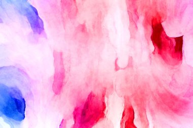 Soyut suluboya sanat eserleri. Fırça boyalı dijital resim. Renkli yaratıcı suluboya çizimi.