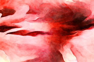 Soyut suluboya sanat eserleri. Fırça boyalı dijital resim. Renkli yaratıcı suluboya çizimi.