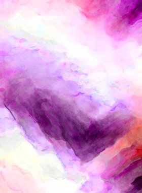 Soyut suluboya sanat eserleri. Fırça boyalı dijital resim. Renkli yaratıcı suluboya çizimi.