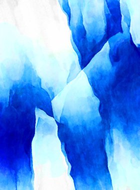 Soyut suluboya sanat eserleri. Fırça boyalı dijital resim. Renkli yaratıcı suluboya çizimi.