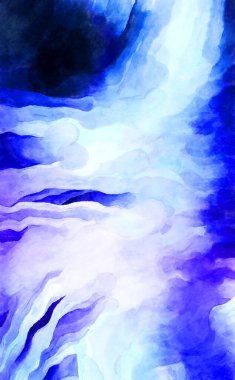 Soyut suluboya sanat eserleri. Fırça boyalı dijital resim. Renkli yaratıcı suluboya çizimi.