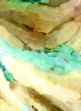 Soyut suluboya sanat eserleri. Fırça boyalı dijital resim. Renkli yaratıcı suluboya çizimi.