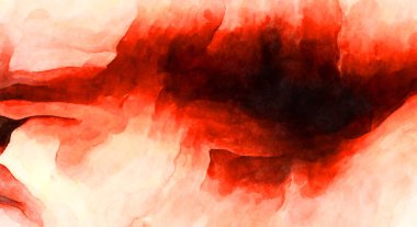 Soyut suluboya sanat eserleri. Fırça boyalı dijital resim. Renkli yaratıcı suluboya çizimi.