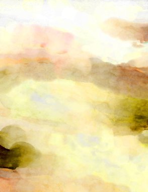 Soyut suluboya sanat eserleri. Fırça boyalı dijital resim. Renkli yaratıcı suluboya çizimi.