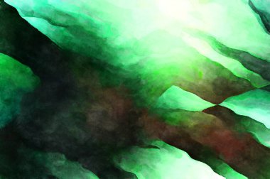 Soyut suluboya sanat eserleri. Fırça boyalı dijital resim. Renkli yaratıcı suluboya çizimi.